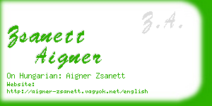 zsanett aigner business card